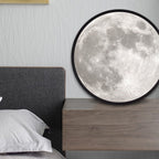 Vinantica | 2-in-1 Mirror and Light, with Moon Painting, LED Ambient Light & USB Power, for Home, Office and Bedroom