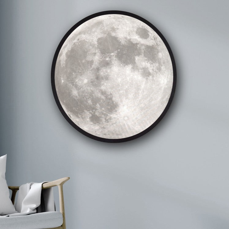 Vinantica | 2-in-1 Mirror and Light, with Moon Painting, LED Ambient Light & USB Power, for Home, Office and Bedroom