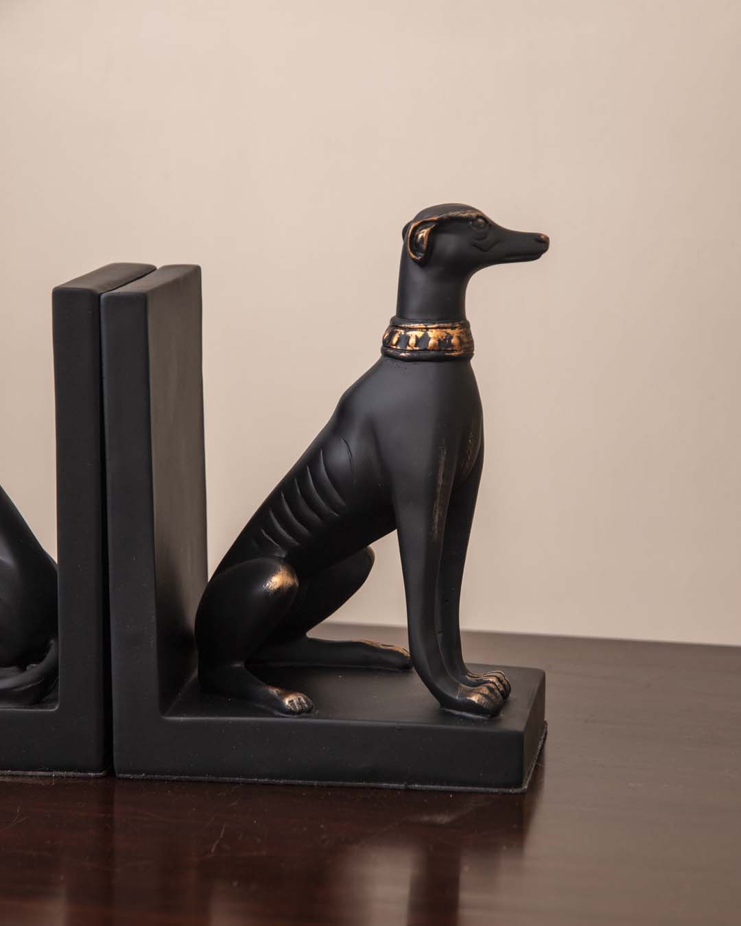 Guard Dog Bookend Set - Black
