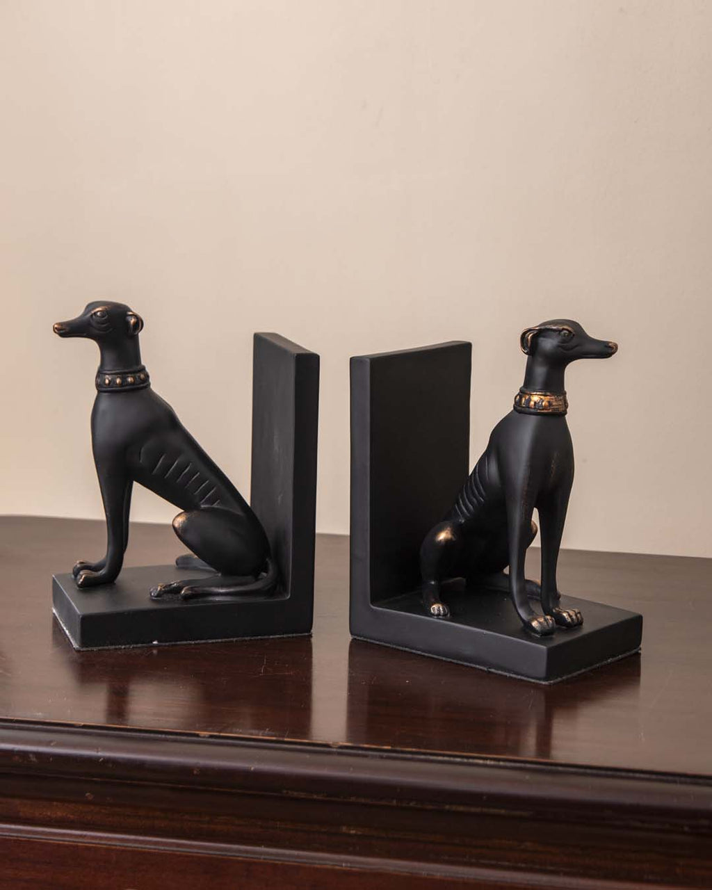 Guard Dog Bookend Set - Black