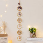 Crystal Tree of Life 6 Rings Wall Decor Ornament