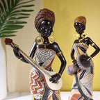 African Female Musician Sculpture