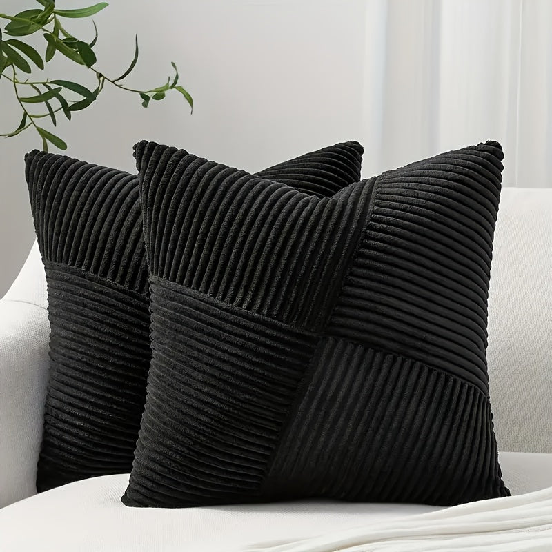 Pillowcase Set | Boho Style | Soft Cord | 2 pieces, 45×45 cm, 50x50cm