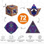 Magnetic Shape-Shifting Cube | Transforming Puzzle Toy | Multicolor