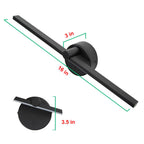 Nordic Minimalist Aluminium Long Bar Switch LED Mirror Wall Light Lamp | Vinantica