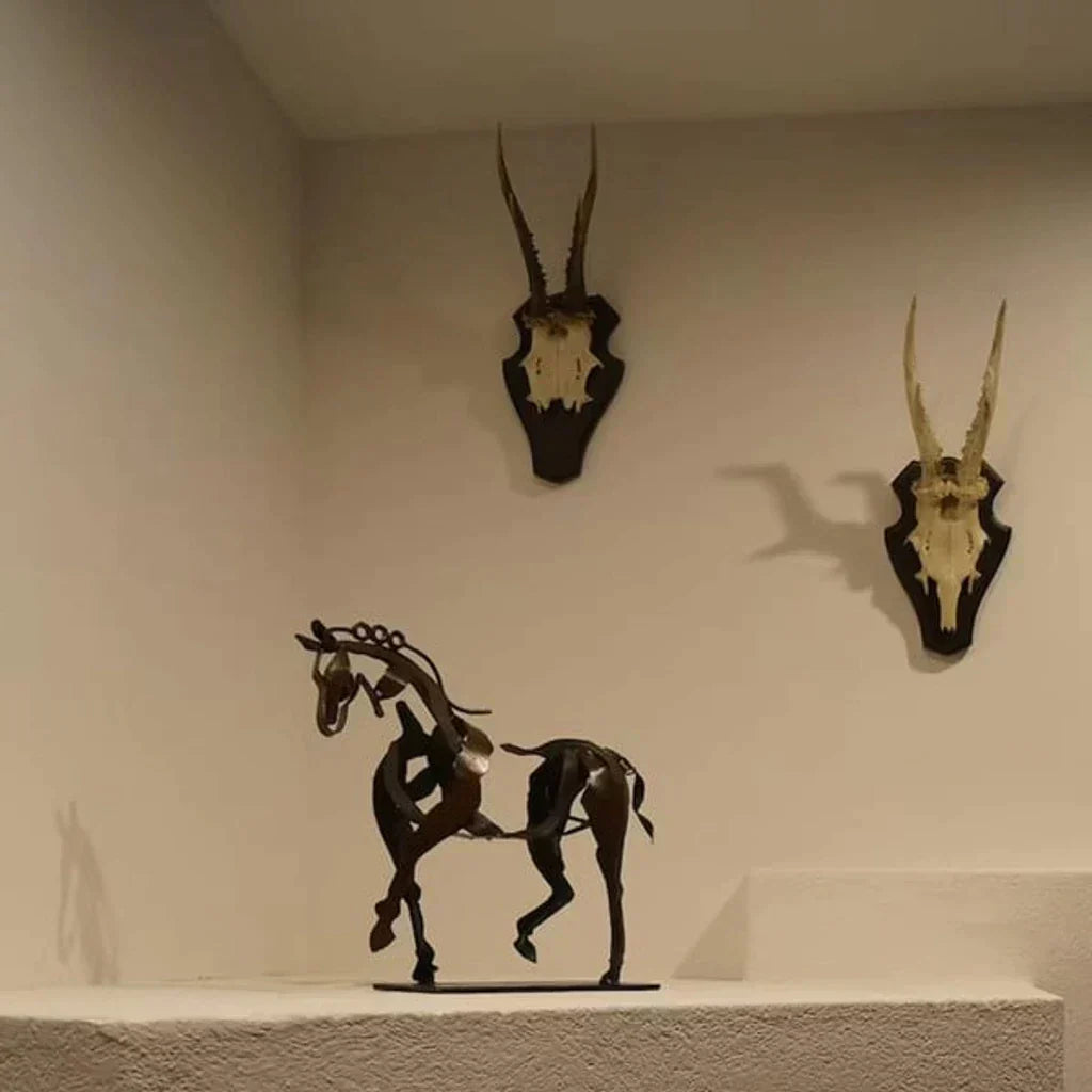 Horse Sculpture - AdonisMetal - Rustic Elegance - Timeless Decorative Piece