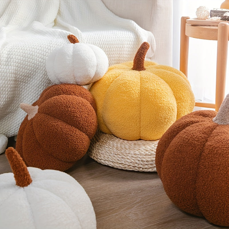 Decorative Pillow Warm Pumpkin Made of Soft Plush