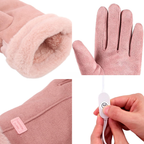 Heated gloves for women UK – Women's thermo waterproof winter gloves with touchscreen & USB rechargeable warm design