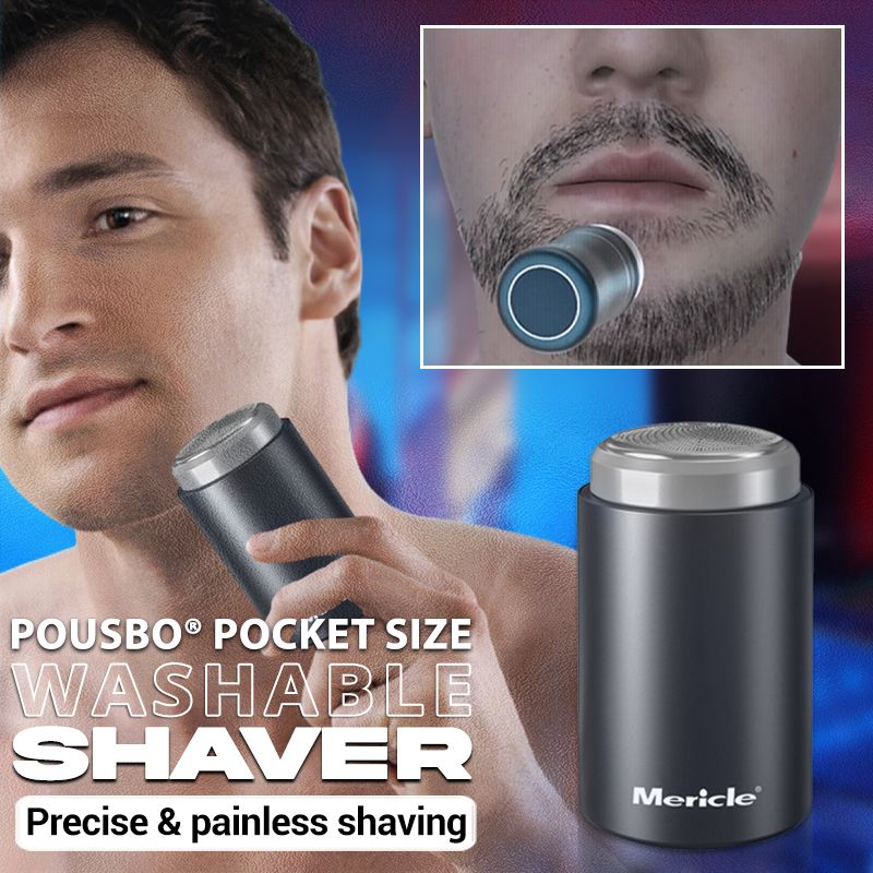 Compact, washable electric shaver