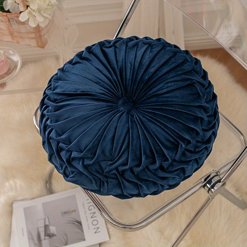 Round Velvet Cushion – Soft Decorative Pillow for Living Room, Bedroom, and Office, Perfect as Floor Cushion or Sofa Decoration | Vinantica