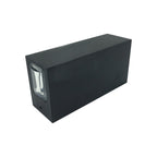 Metallic Rectangular Wall Sconce Light Simple Style 2 Lights Black Finish Wall Lamp in Warm/White Lighting for Hotel