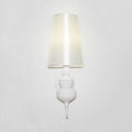 Tapered Wall Sconce Lighting Contemporary Fabric White/Black/Silver LED Sconce Light, 6"/8"/10" Dia