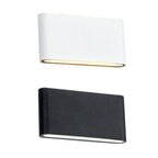 Black/White Rectangular Wall Washer Light Modern Stylish Warm/White Light LED Aluminum Wall Sconce for Hallway, 4.5"/7" W