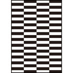 Contemporary Checkered Pattern Rug Black and White Polyester Rug Machine Washable Non-Slip Area Rug for the Bedroom