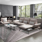 Unique striped rug grey simple rug polyester washable non-slip backing rug for the living room