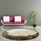 Classic stripe carpet gray and white polyester carpet machine washable non-slip carpet for the bedroom