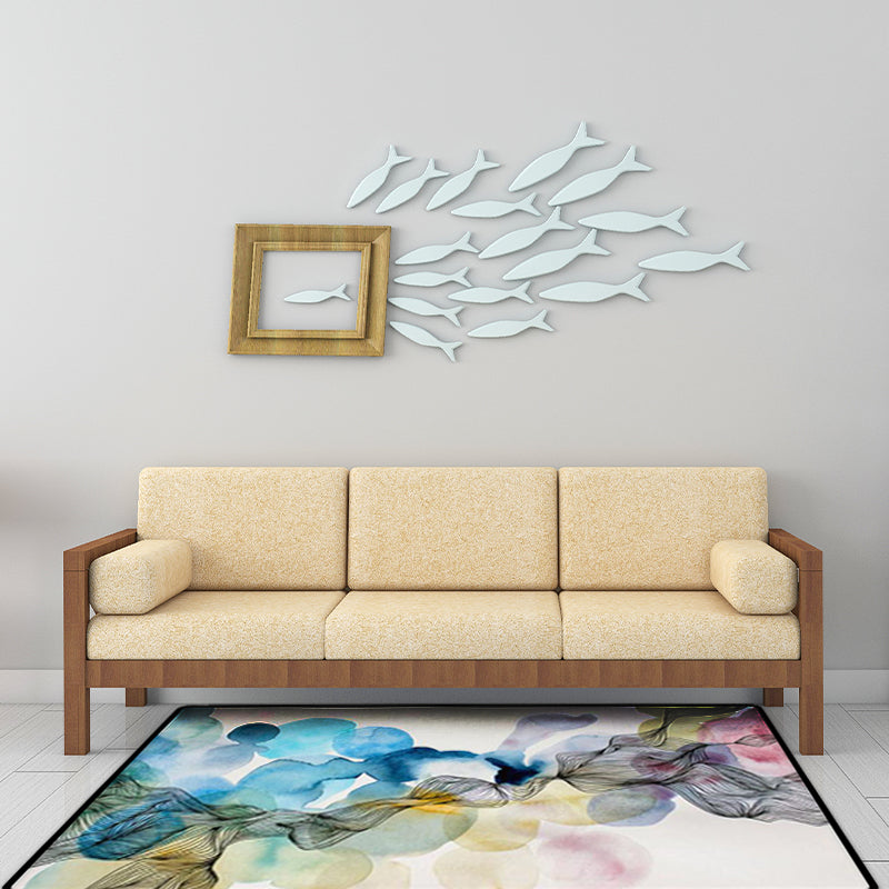 New novelty whirl stripe pattern rug gray multicolor polyester rug machine washable non-slip rug for the bedroom