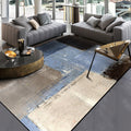 Gray and Brown Contemporary Rug Polyester Brushstroke Pattern Rug Washable Non-Slip Back Rug for the Living Room