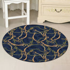 Contemporary Modern Rug in Blue Belt Chain Design Rug Polyester Washable Rug for Home Decoration