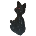 Playful Black Buddha Cat Figure Meditation Yoga Collectible Happy Cat Decor Home Garden Decoration Garden Ornament