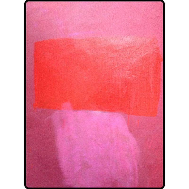 Red and yellow bedroom rug Modern abstract paint pattern area rug Polyester washable stain-resistant rug