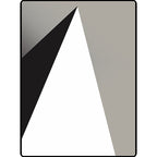 Modern living room rug in gray and white, color block triangle print, rug made of polyester, washable area rug
