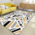 Minimalist modern rug in gray geometry irregular shape pattern rug polyester non-slip backing rug for home decor