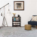 Gray Bedroom Rug Modern Abstract Cement Pattern Area Rug Polyester Washable Stain Resistant Rug
