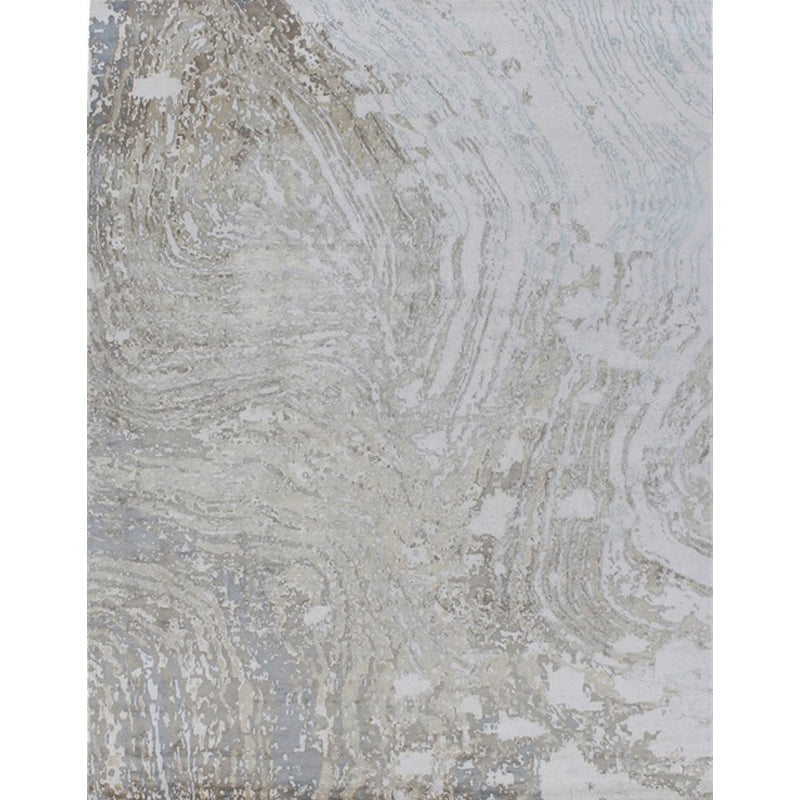 Gray Bedroom Rug Modern Abstract Cement Pattern Area Rug Polyester Washable Stain Resistant Rug