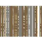 Nordic Modern Rug in Brown with Abstract Stripe Pattern Rug Polyester Pet-Friendly Rug for Home Decor