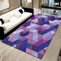 Casual modern rug in purple geometric triangle pattern rug polyester pet friendly rug for home decor