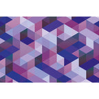 Casual modern rug in purple geometric triangle pattern rug polyester pet friendly rug for home decor