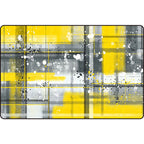 Black and Yellow Bedroom Rug Modern Abstract Painting Pattern Area Rug Polyester Washable Rug