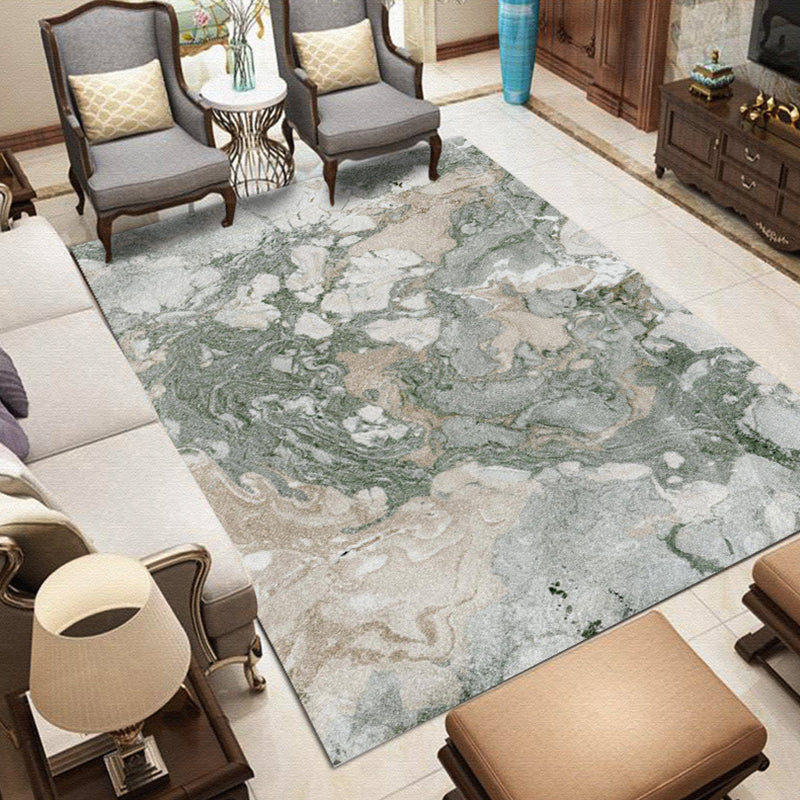 Pink and Gray Bedroom Rug Modern Abstract Galaxy Pattern Rug Polyester Pet-Friendly Rug