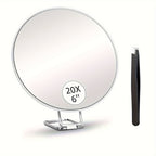 Vinantica | Magnifying Makeup Mirror - 20X/10X Magnification, Suction Cup, Portable