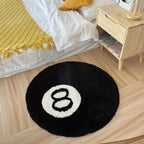 8 Ball Billiard Round Floor Mat – Non-Slip Carpet for Living Room, Bathroom & Decoration | AvailaBowlifte in Sizes