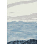 Gray and Blue Modernist Rug Polyester Abstract Rug Pet-Friendly Washable Non-Slip Back Rug for the Living Room