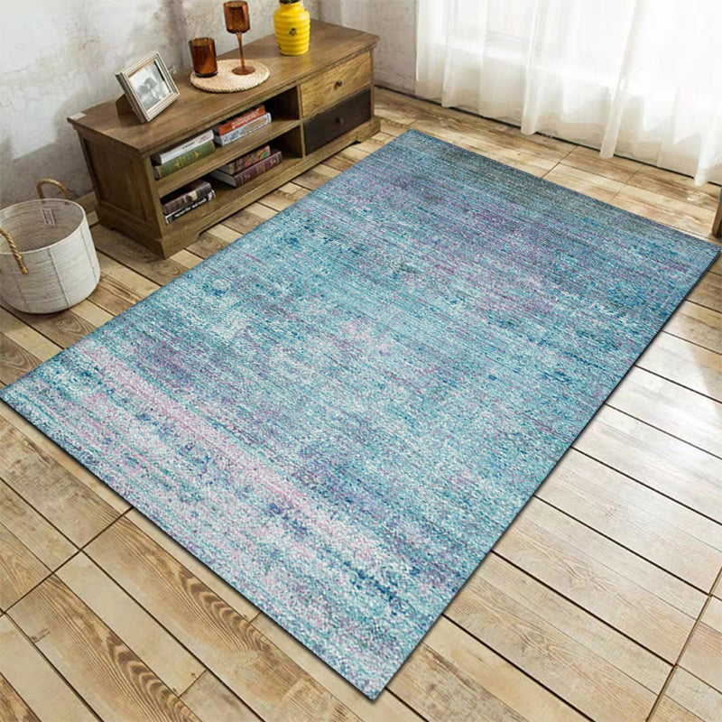 Simple abstract rug Blue Modern rug Polyester Washable Pet-friendly Non-slip rug for the living room