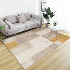 Fancy Abstract Carpet Brown Contemporary Carpet Polyester Pet-Friendly Washable Carpet for Living Room