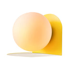 White Globe Wall Light Nordic Style Frosted Glass Sconce Light for Study Room Child Bedroom