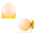 White Globe Wall Light Nordic Style Frosted Glass Sconce Light for Study Room Child Bedroom