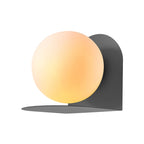 White Globe Wall Light Nordic Style Frosted Glass Sconce Light for Study Room Child Bedroom