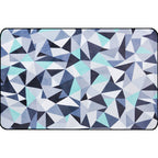 Funky Geometric Pattern Rug Blue Modernist Rug Polyester Washable Pet-Friendly Non-Slip Rug for the Living Room