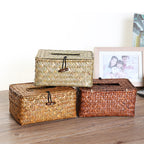 Handcrafted Woven Storage Box With Stylish Lid