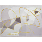 New Abstract Rug Gray and Khaki Polyester Rug Washable Pet-Friendly Non-Slip Rug for the Living Room