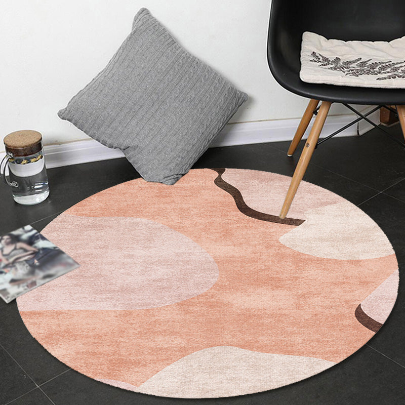 Creative Multicolored Modernism Rug Polyester Color Block Rug Washable Pet Friendly Non-Slip Rug for the Living Room
