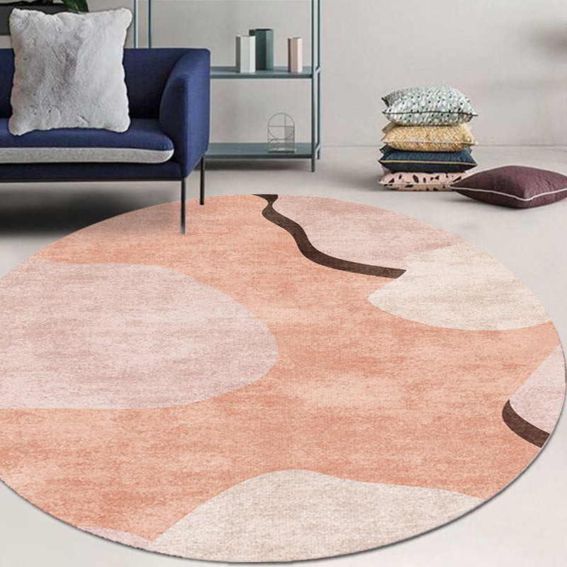 Creative Multicolored Modernism Rug Polyester Color Block Rug Washable Pet Friendly Non-Slip Rug for the Living Room