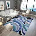 Nordic Abstract Rug Purple Polyester Washable Pet-Friendly Non-Slip Area Rug for Living Room
