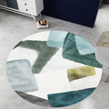 Colorblock striped rug Polyester Modernism rug Washable Non-slip Pet-friendly rug for the living room
