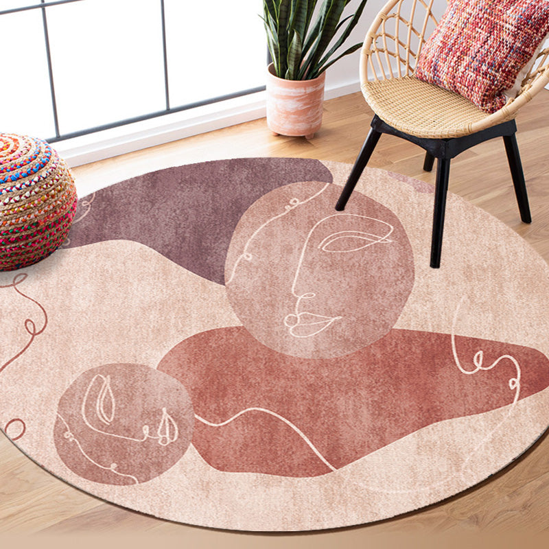 Colorblock striped rug Polyester Modernism rug Washable Non-slip Pet-friendly rug for the living room